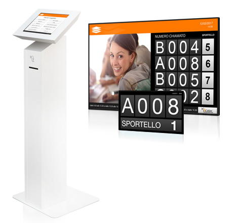 totem di gestione code elegante per Centri Medici e radiologici