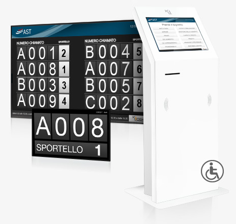 totem eliminacode con display per banche